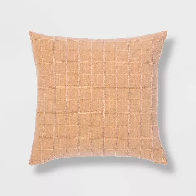 Woven Washed Windowpane Throw Pillow - Threshold™ | Target