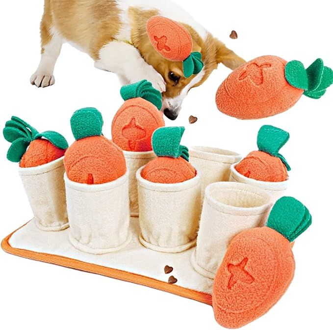 Dog Enrichment Toys, Hide and Seek Dog Toys, Dog Puzzle Toys for Puppies, Squeaky Dog Toys Puppy ... | Amazon (US)