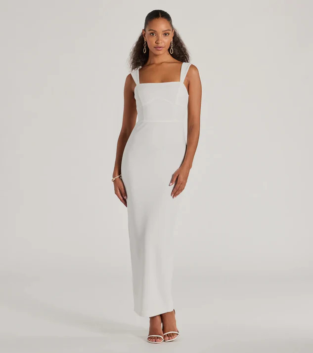 Monae Sleeveless Slim Long Crepe Formal Dress | Windsor Stores