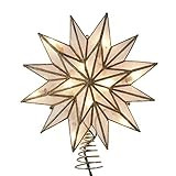 Amazon.com: Kurt S. Adler 9.06-Inch UL 10-Light 12-Point Gold Capiz Star Treetop Tree Topper : Ho... | Amazon (US)