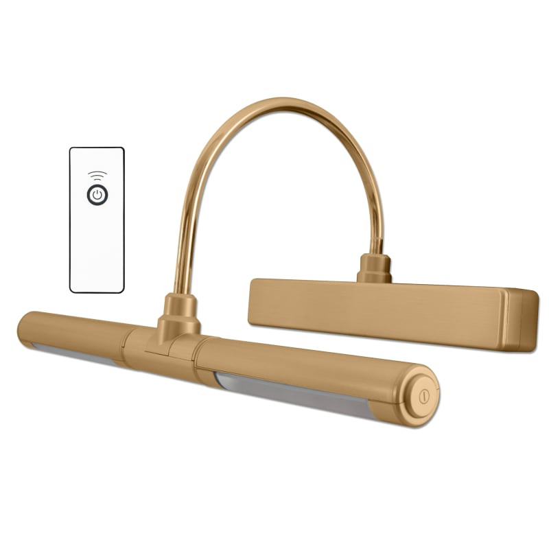 AmerTac LPL601XLRC 6-1/2" High Integrated 4 LED Picture Light with Wireless Remote Gold Indoor Light | Build.com, Inc.