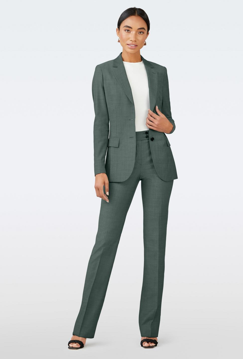 Hamilton Sharkskin Sage Suit | Indochino