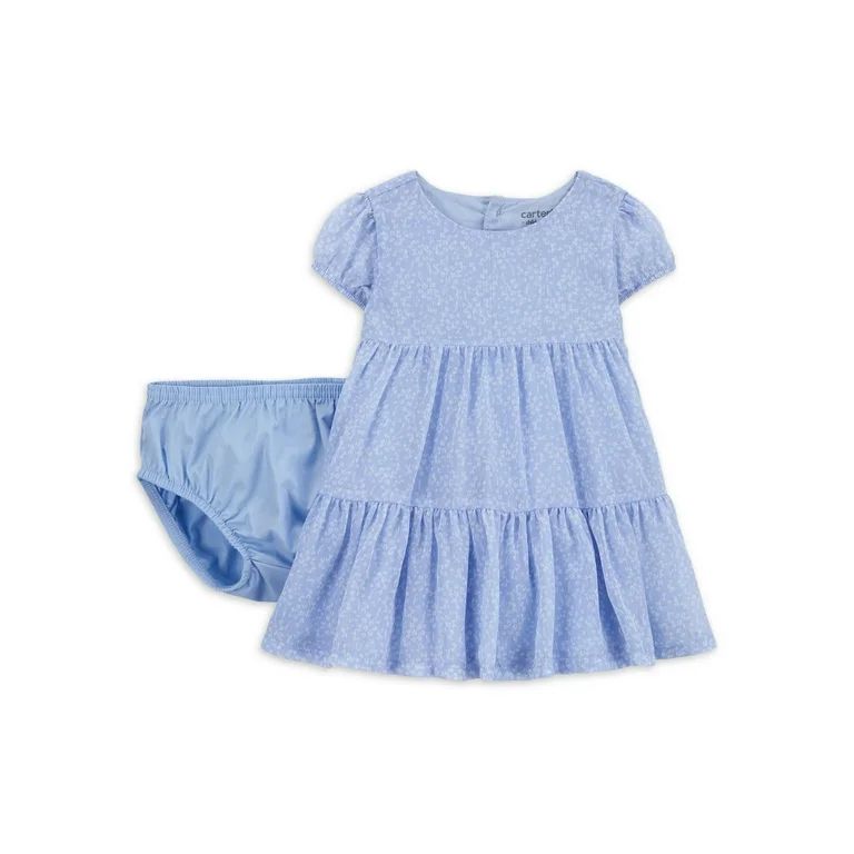 Carter's Child of Mine Baby Girl Dress, 2-Piece, Sizes 0/3-24 Months - Walmart.com | Walmart (US)
