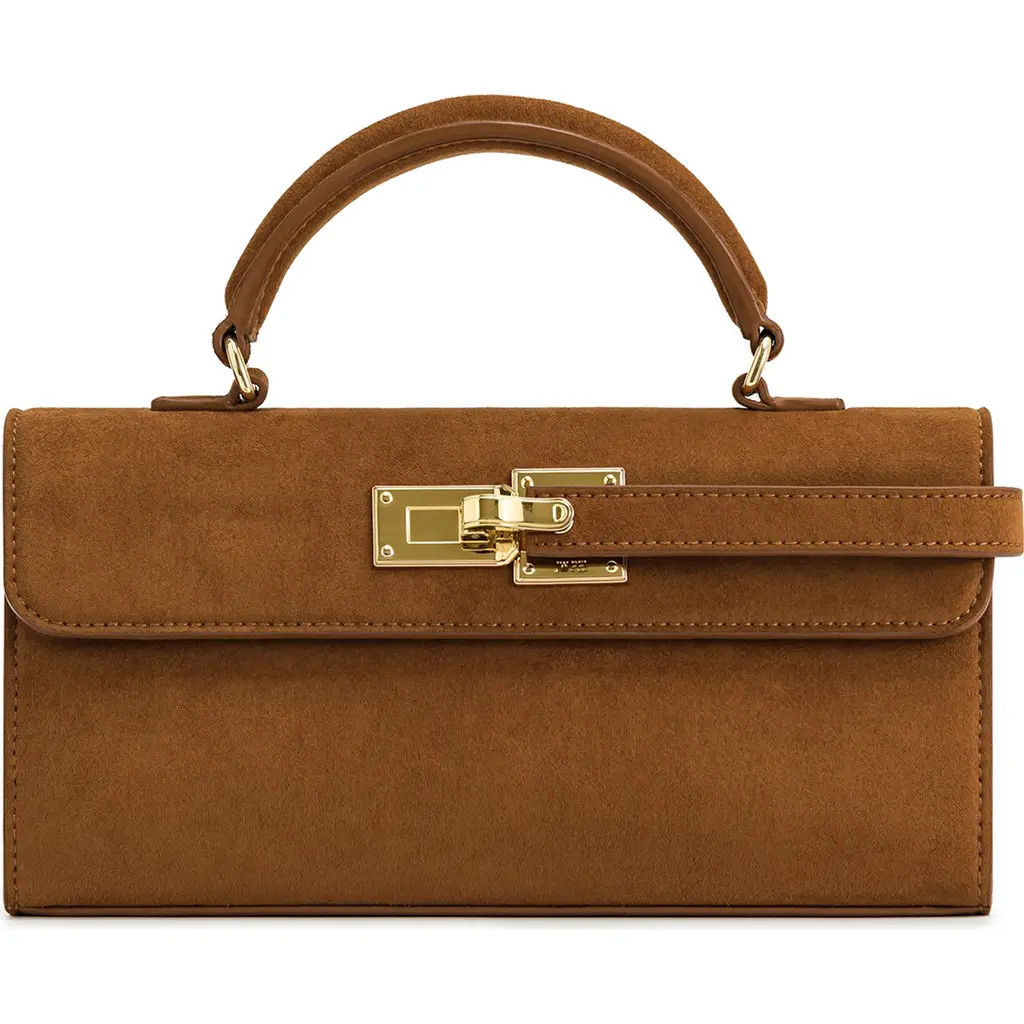JW PEI Keyla Faux Suede Top Handle Bag in Brown at Nordstrom | Nordstrom