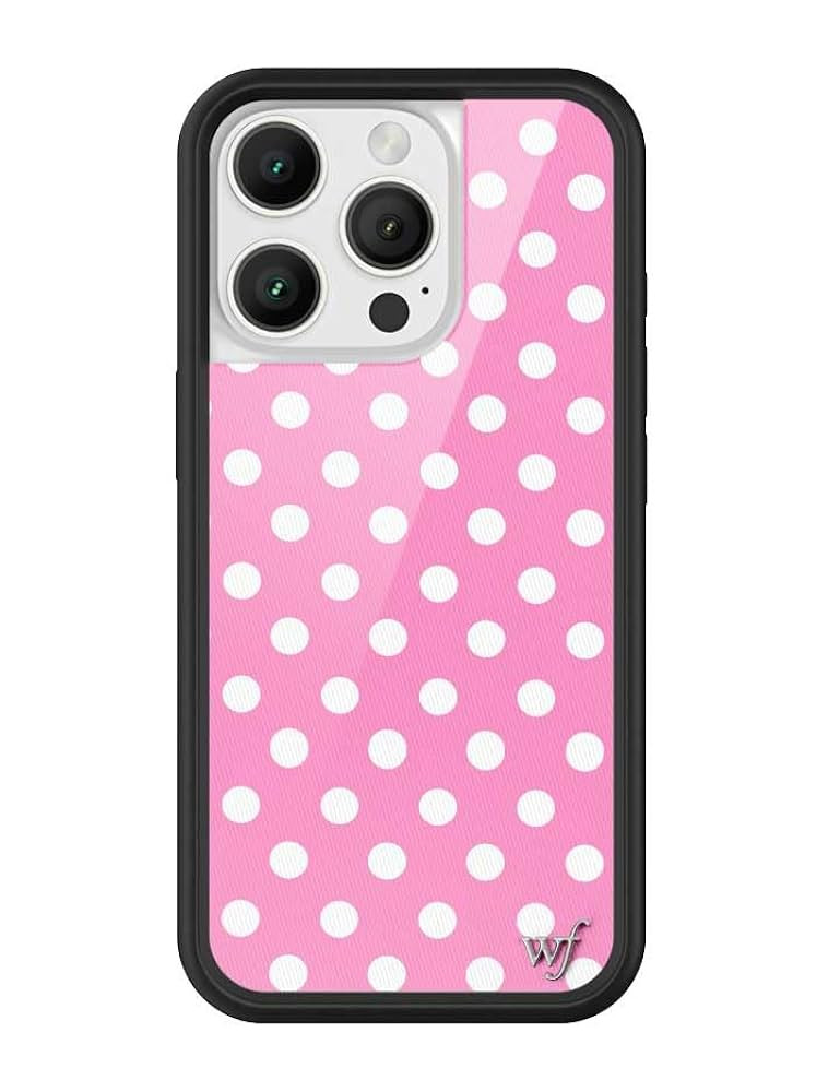 Wildflower Cases - Pink Polka Dot, Compatible with Apple iPhone 16 Pro | Bright Spotted White Aes... | Amazon (US)