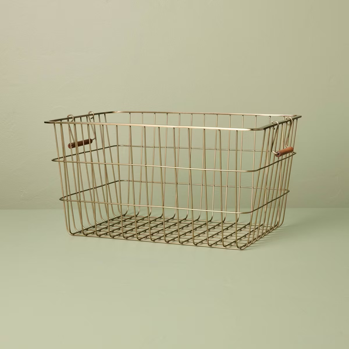 Rectangular Brass Wire Storage - Hearth & Hand™ with Magnolia | Target