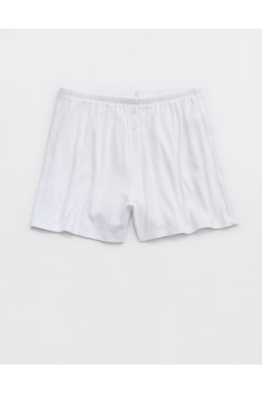 Aerie Off-Duty Pointelle Boxer Women's White XXS | Aerie