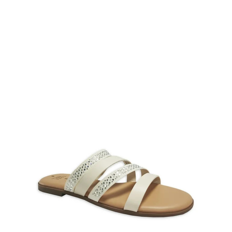 Time and Tru Women's Asymmetric Strappy Sandals | Walmart (US)