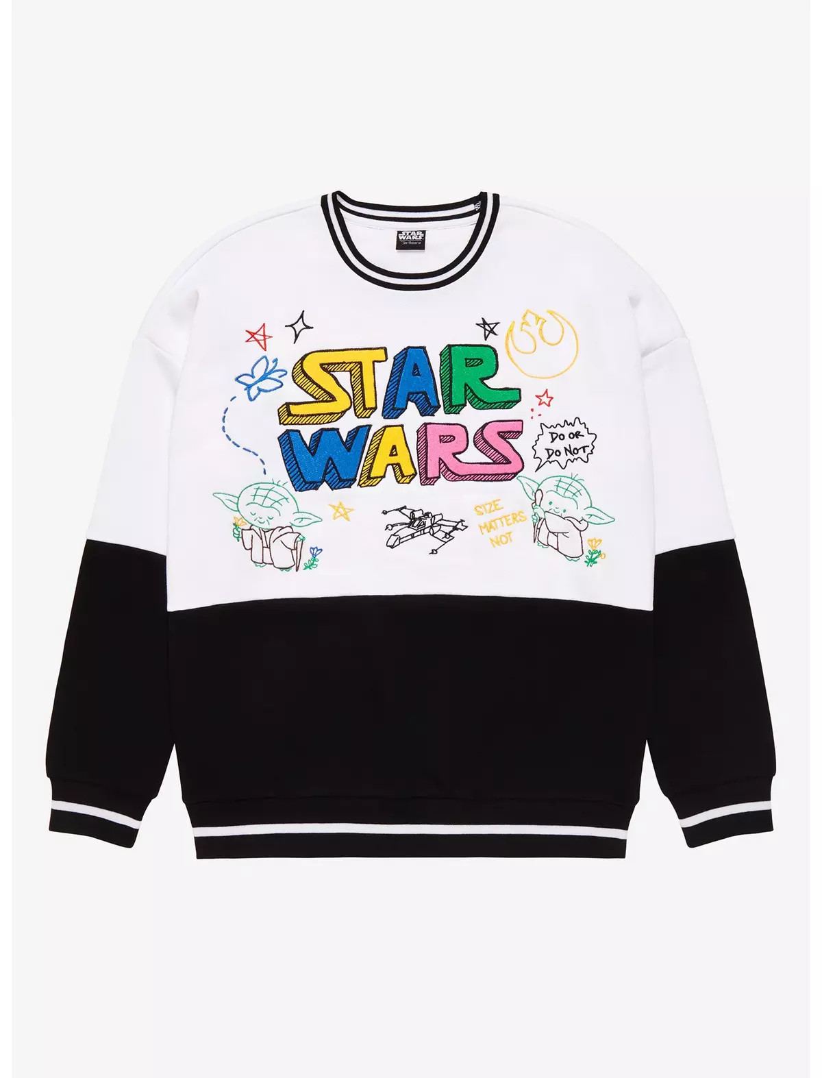 Star Wars Yoda Doodle Art Panel Crewneck - BoxLunch Exclusive | BoxLunch