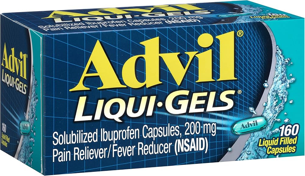 Advil Liqui-Gels Pain Reliever and Fever Reducer, Pain Medicine for Adults with Ibuprofen 200mg f... | Amazon (US)