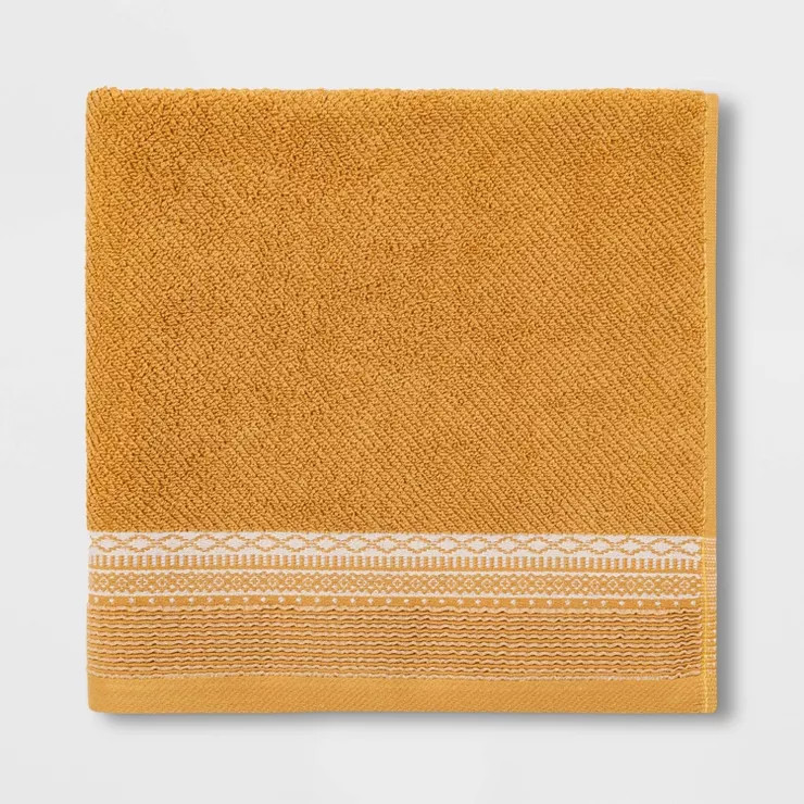 Diamond Border Terry Bath Towel - Threshold™ | Target