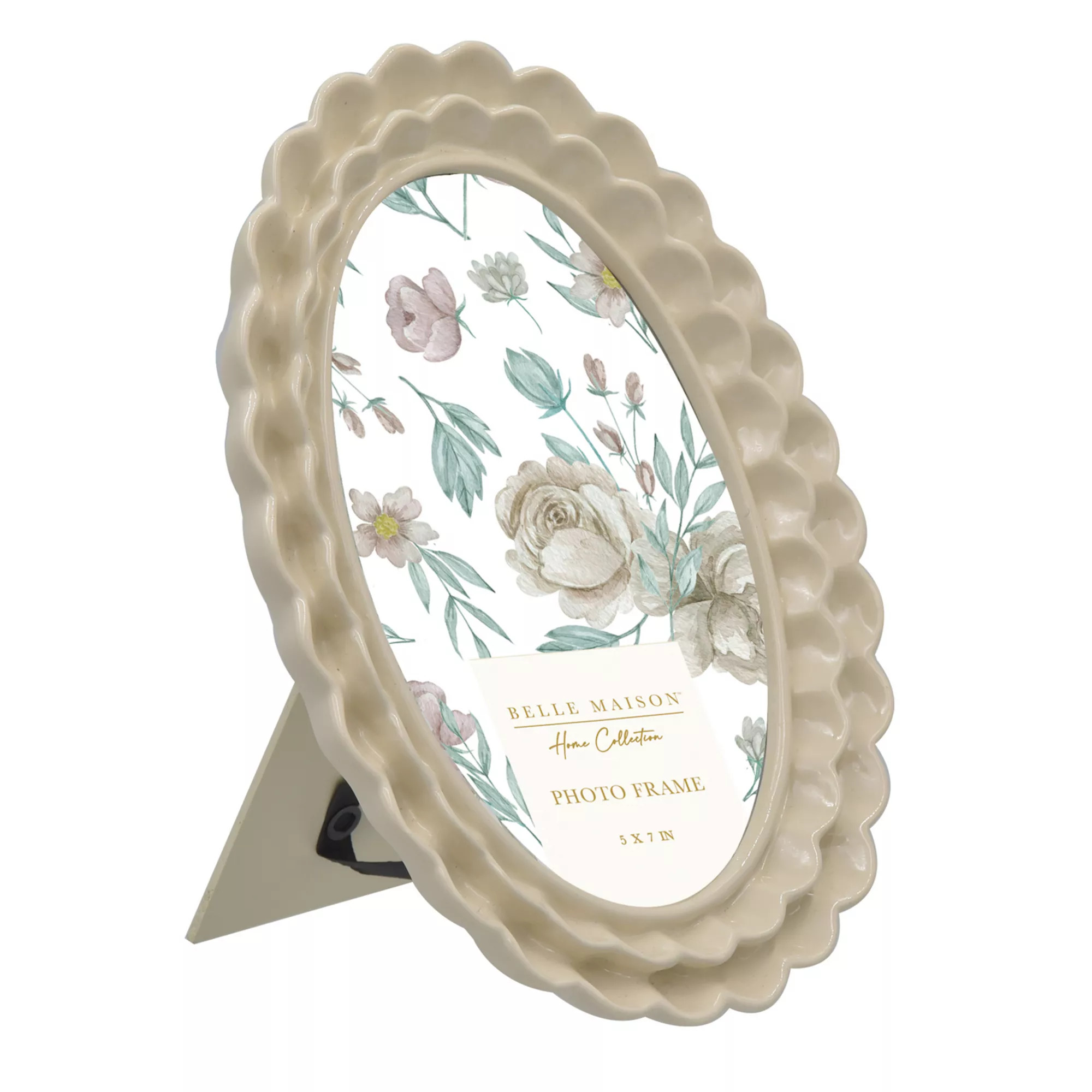 Belle Maison 5" x 7" Ivory Scalloped Resin Frame Table Decor | Kohl's