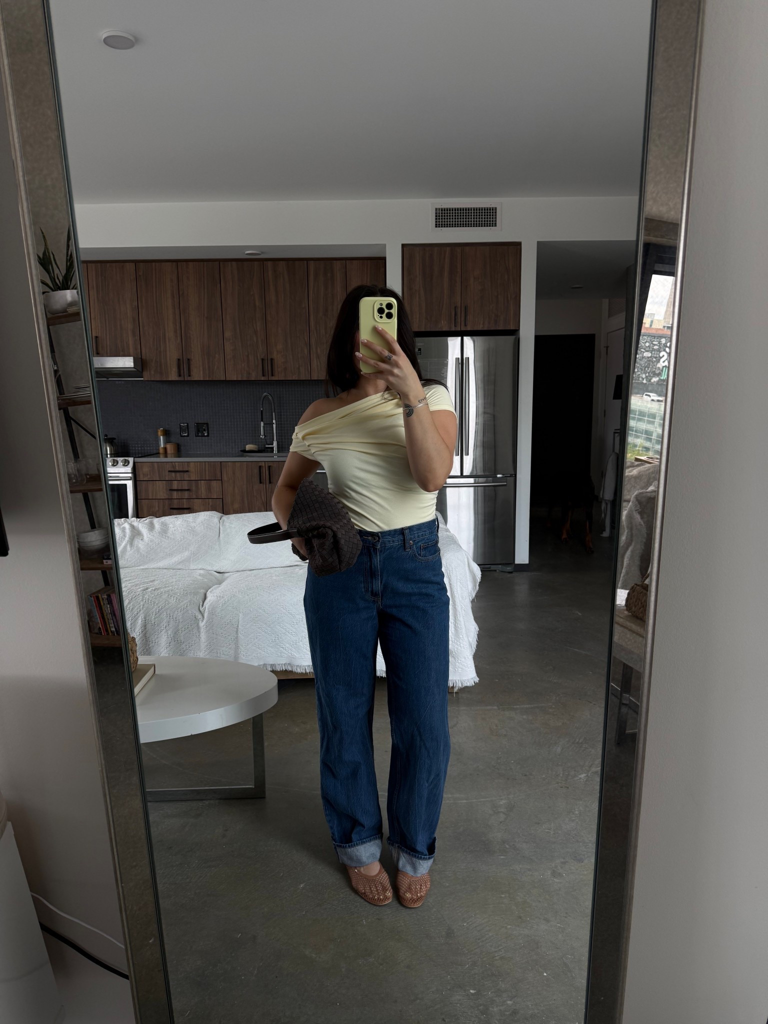 spring outfit ill be wearing on repeat

Spring outfits 2026, summer outfits, butter yellow, dark wash jeans, mesh flats

#LTKootd #LTKSeasonal