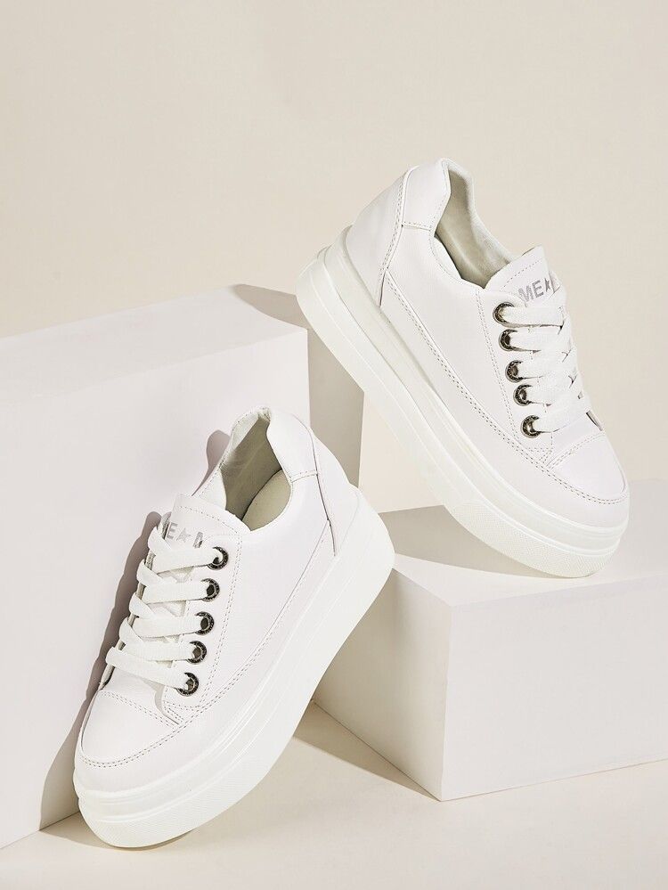 Lace-up Front Flatform Sneakers | SHEIN