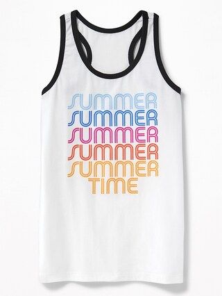 Old Navy Girls Fitted Racerback Tank For Girls Summer Time Size L | Old Navy US