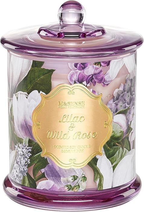 M&SENSE Lilac Rose Scented Candles, Natural Plant-Based Soy Candles Non Toxic, Relaxing Aromather... | Amazon (US)