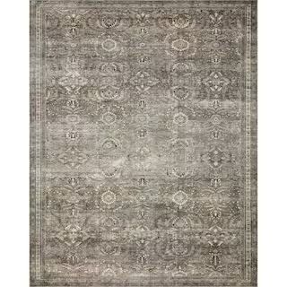 LOLOI II Layla Antique/Moss 7 ft. 6 in. x 9 ft. 6 in. Distressed Oriental Printed Area Rug LAYLLA... | The Home Depot