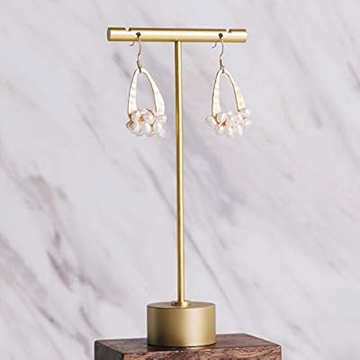 Amazon.com: GemeShou BanST Gold Metal Single Pair T Bar Earring Retail Display Stand for Show, Ta... | Amazon (US)