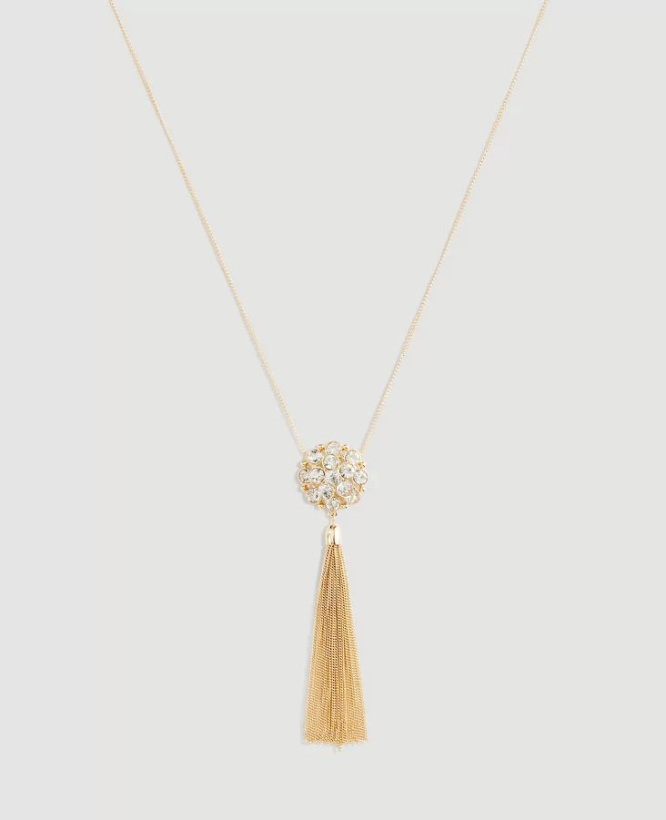 Glitzy Tassel Pendant Necklace | Ann Taylor Factory