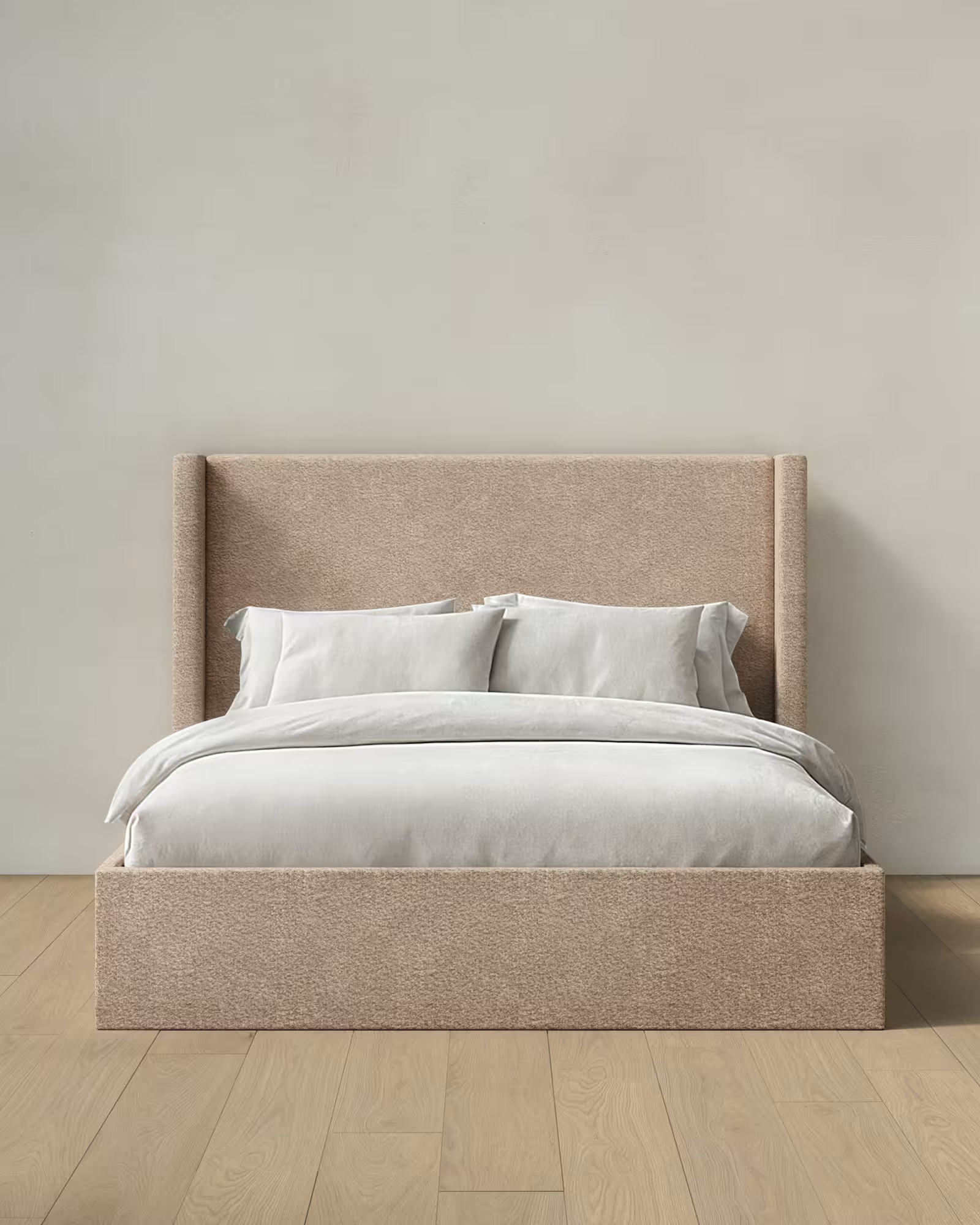 Plush Boucle Wingback Bed | Quince
