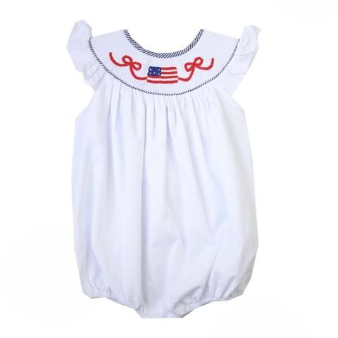 Americana Smocked Flag Bubble | The Bella Bean