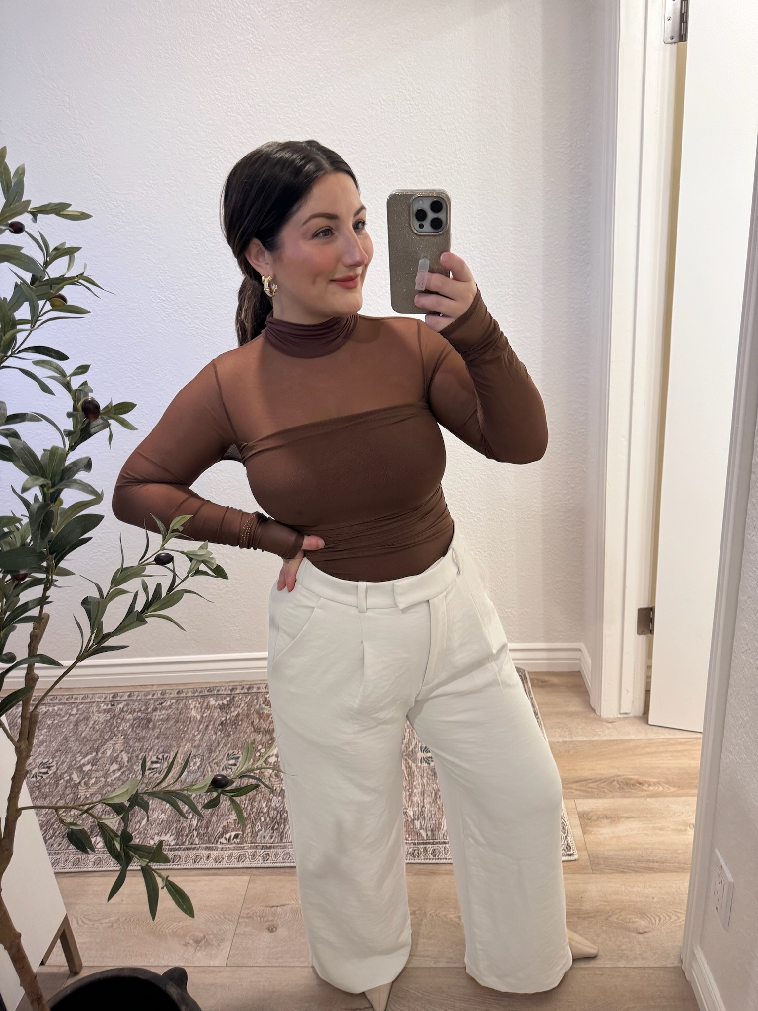 Petite friendly outfit!! 

Bodysuit size medium 

My favorite trousers size 29 short (runs true to size)

Kitten heels run tts 

#abercrombiestyle
Petite fashion, date night, holiday parties 


#LTKHoliday #LTKSeasonal #LTKSaleAlert