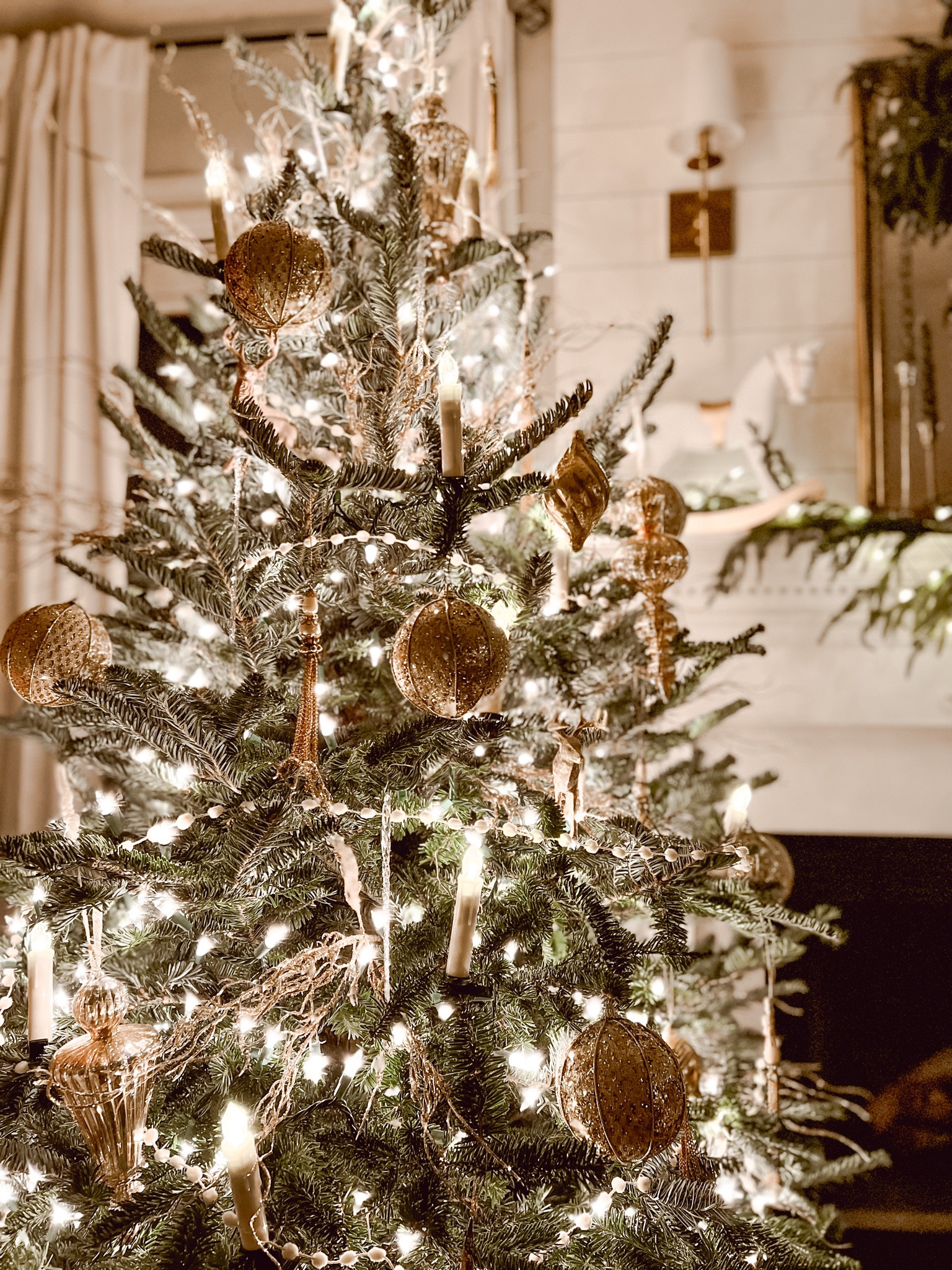 That cozy Christmas glow! While most of my ornaments are local antique finds— I did share some of my favorites from Amazon. My little candlelight clips & garland are both from Amazon. 🎄

#LTKSeasonal #LTKhome #LTKHoliday