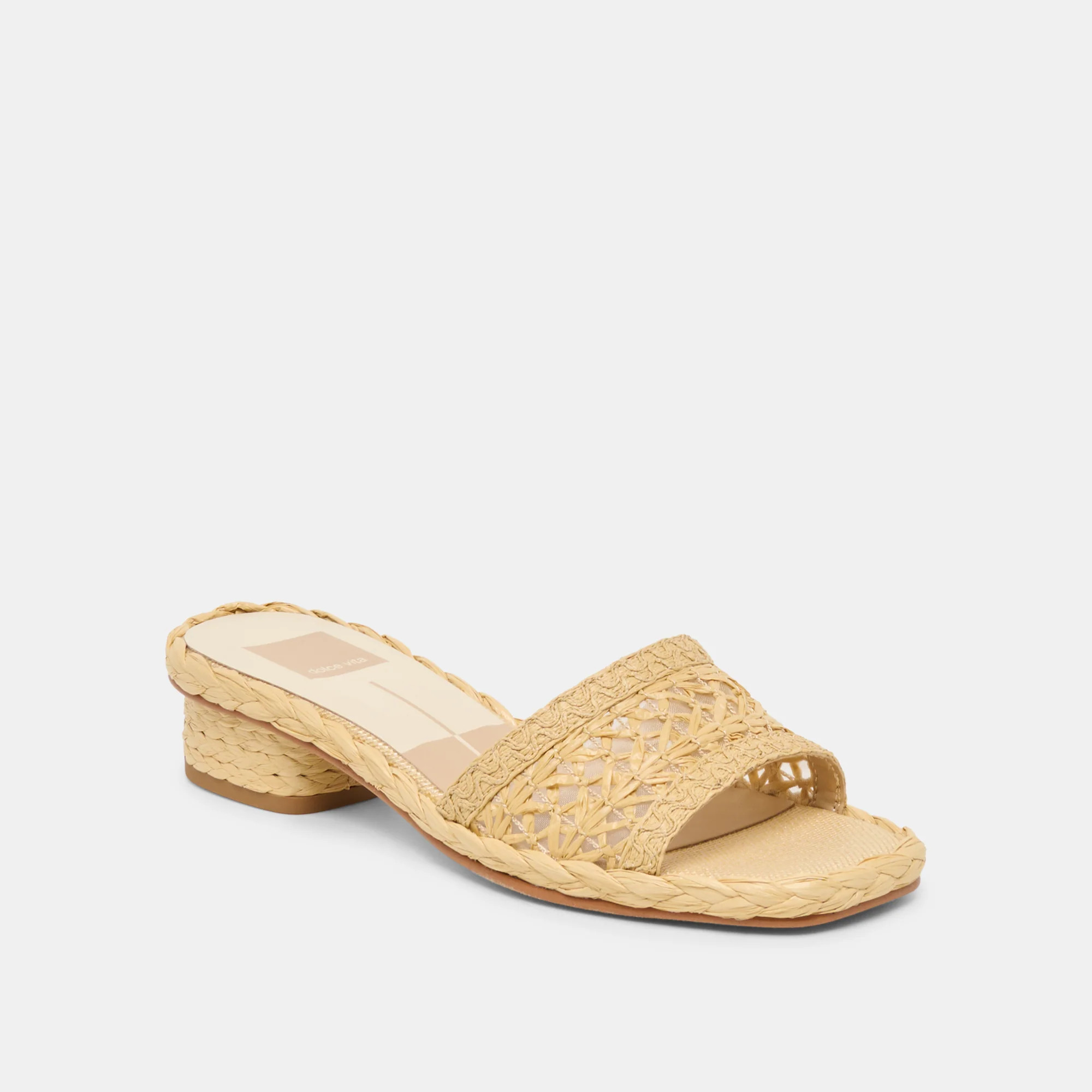 Dixi Sandals Lt Natural Cross Hatch Raffia | DolceVita.com