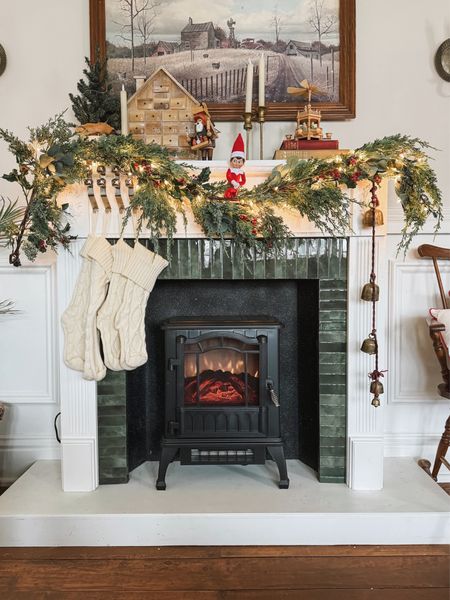 Our cozy Christmas mantle this time of year!

#LTKHoliday #LTKhome #LTKSeasonal