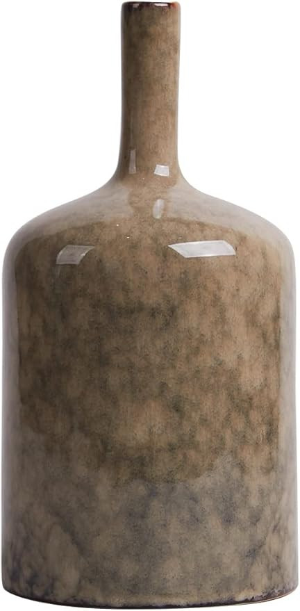 HAUCOZE Ceramic Decorative Vase Modern Decor Statue Table Centerpiece Sculpture Gifts 8.0inch | Amazon (US)