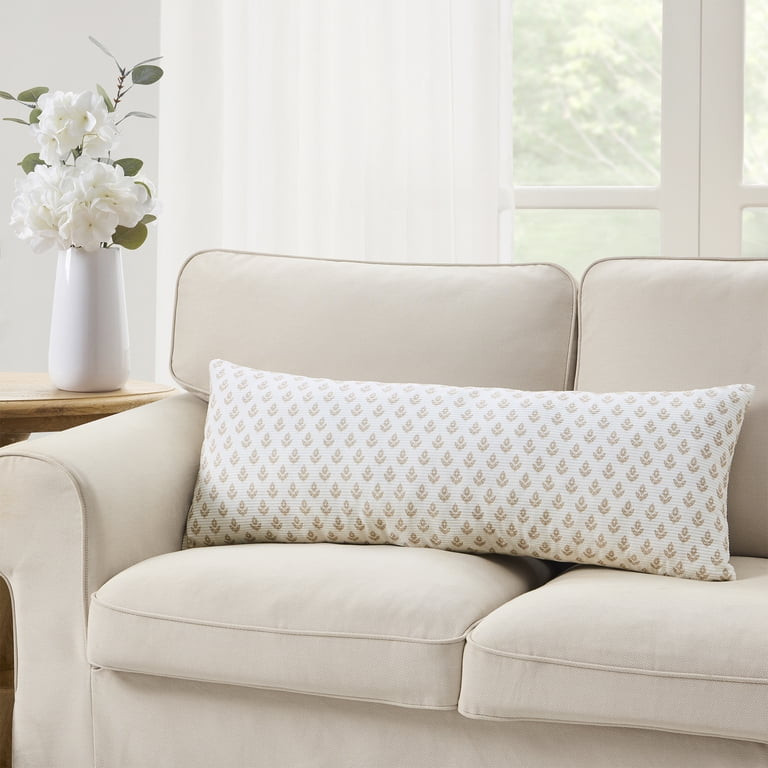 My Texas House 14" x 36" Ivory/Beige Block Print Decorative Pillow | Walmart (US)