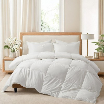 Peace Nest Lightweight White Goose Feather Summer Blanket Comforter, White, Twin | Target