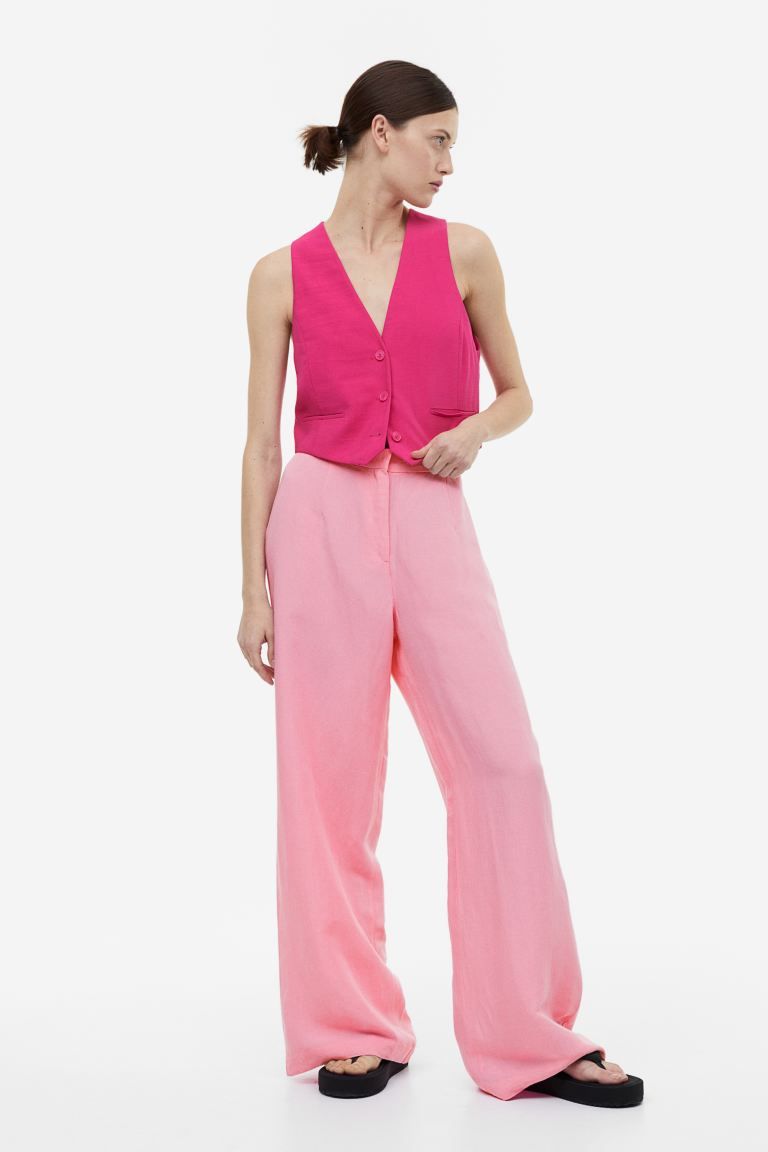 Wide-leg Linen-blend Pants | H&M (US)
