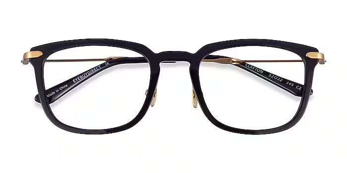 Clayton Rectangle Clear Blue Full Rim Eyeglasses | Eyebuydirect | EyeBuyDirect.com