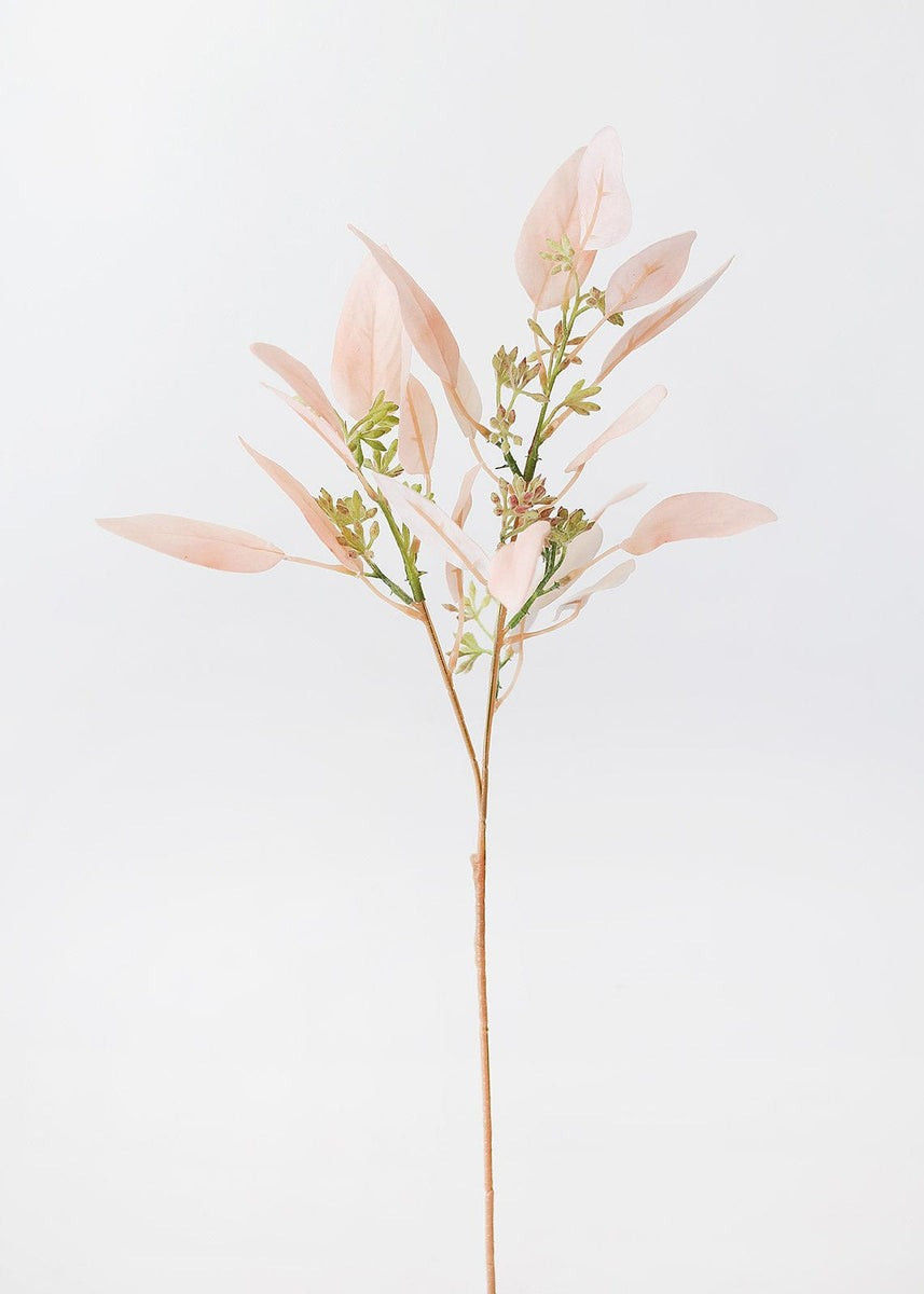 Fake Seeded Eucalyptus Leaves in Blush - 18 | Afloral (US)
