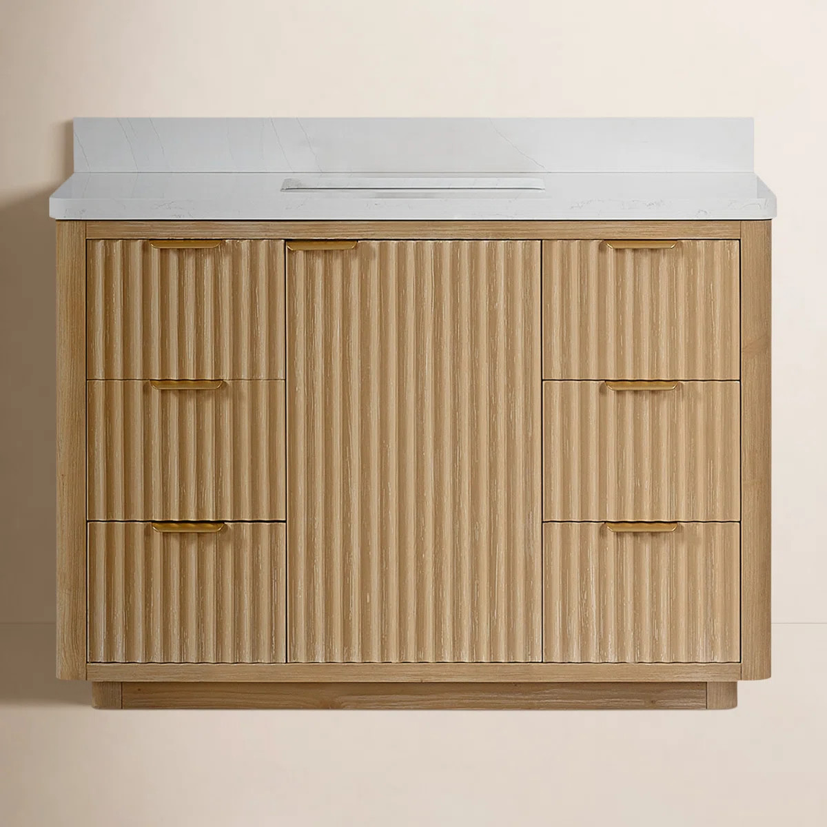 Adela 48'' Single Bathroom Vanity with Cultured Marble Top | Wayfair North America