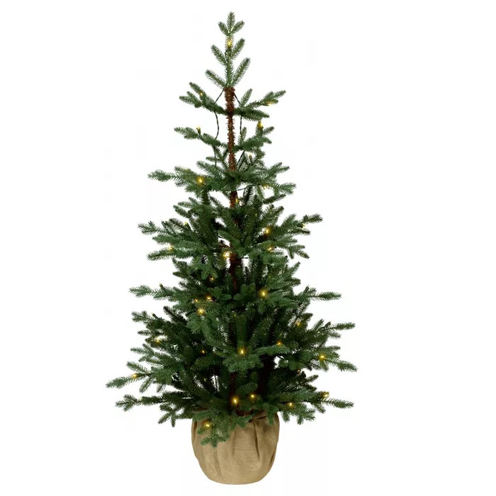 4ft Pre-lit Artificial Christmas Tree Potted Balsam Fir Slim Warm White LED Lights - Wondershop... | Target