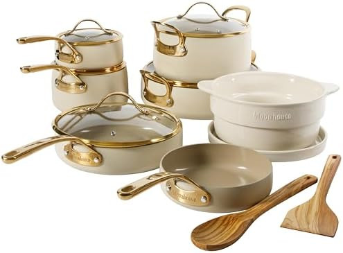 bloomhouse - Two Time Oprah's Favorite Things Winner - 15 Piece Pots and Pans Heavy Duty Aluminum... | Amazon (US)
