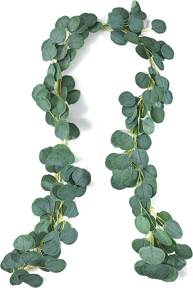 LYLYFAN Artificial Eucalyptus Garland Silk Eucalyptus Leaves Vine Wedding Backdrop Arch Wall Deco... | Amazon (US)