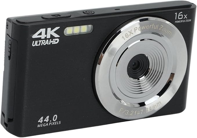 Digital Camera, 16X Zoom 4K 44MP HD Camera 2.8in Screen Shockproof Vlogging Camera Portable Mini ... | Amazon (UK)