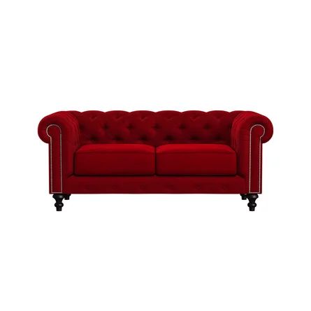 House of Hampton® Saunders 72" Rolled Arm Chesterfield Sofa with Reversible Cushions | Wayfair North America