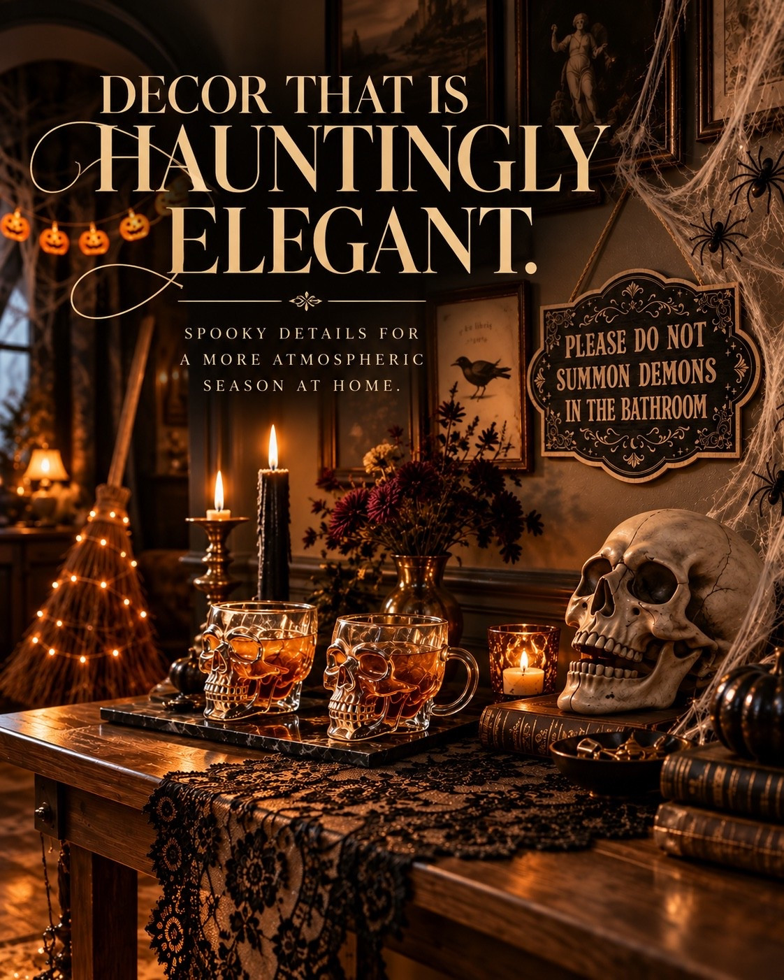 Spooky season, but make it beautiful.

A little candlelight, a few ghosts, something slightly haunted on the wall—and suddenly the whole house feels like Halloween without losing the warmth and character you actually love.

These Amazon finds prove seasonal decorating can be playful, atmospheric, and still feel completely at home in a collected interior.

Because Halloween is better when it feels a little enchanted.

#AmazonFinds #AmazonHome #HalloweenDecor #SpookySeason #HalloweenHome #FallDecor #DarkInteriors #MoodyHome #CollectedHome #OldWorldStyle #CozyFall #SeasonalDecor #BeautifulHome #CallsignDesign