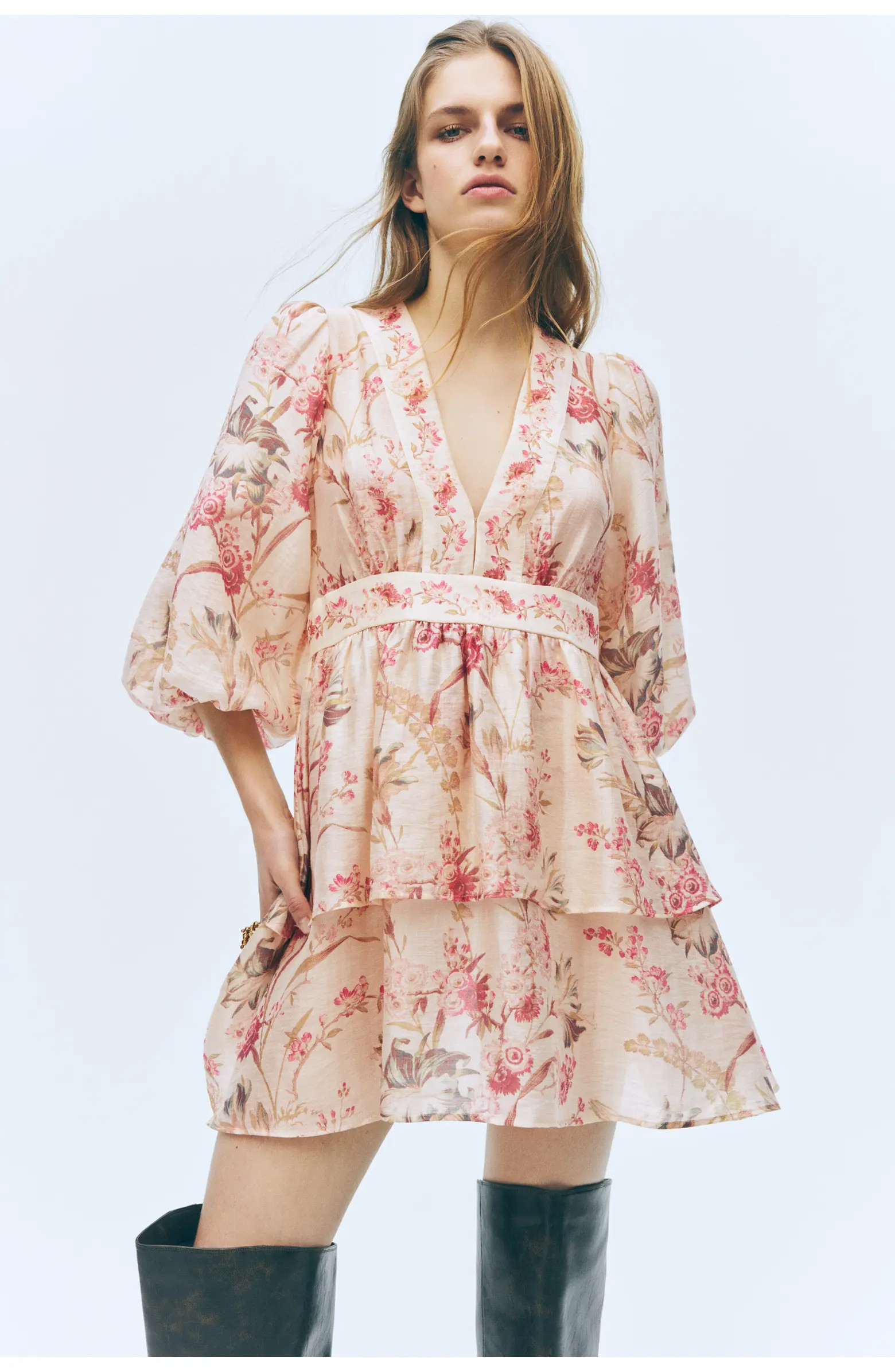 H&M Linen-blend dress | Nordstrom | Nordstrom