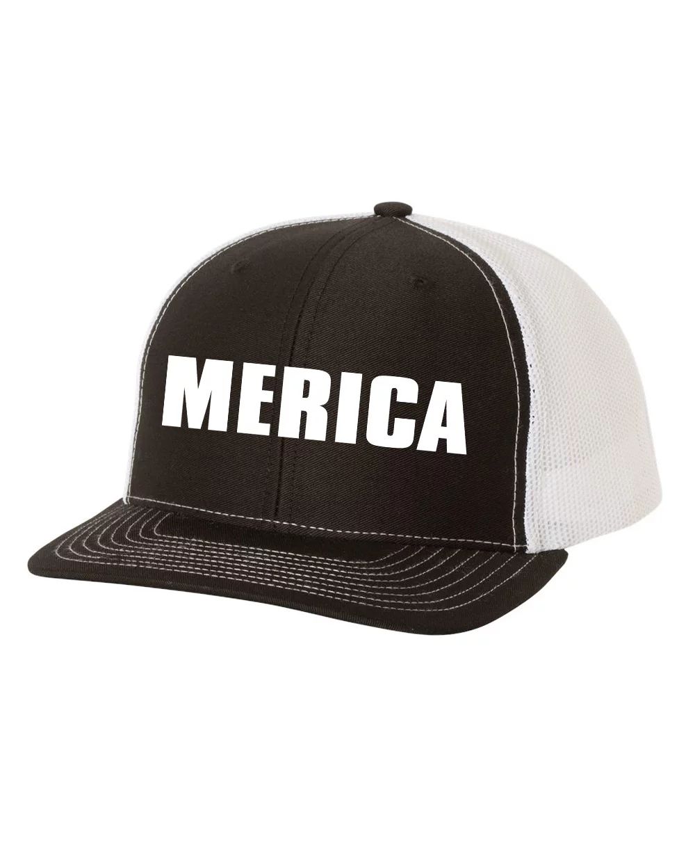 Heritage Pride USA American Flag Merica Mesh Back Trucker Hat-Black/White | Walmart (US)