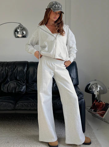 Summits Flared Track Pants Grey Marle | Princess Polly US