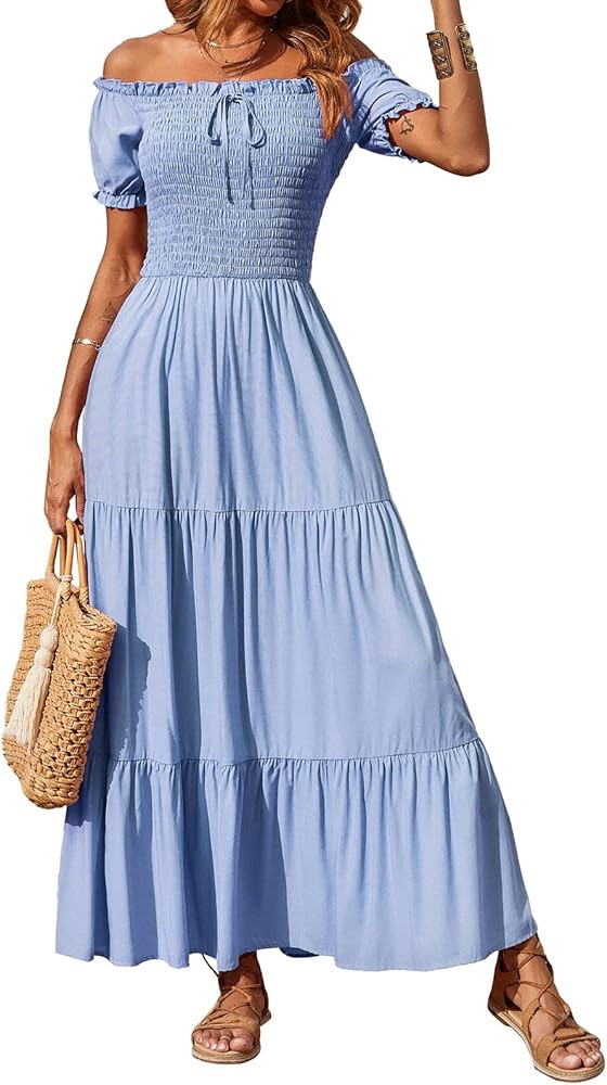 Blue Smock Top Maxi Dress  | Amazon (US)