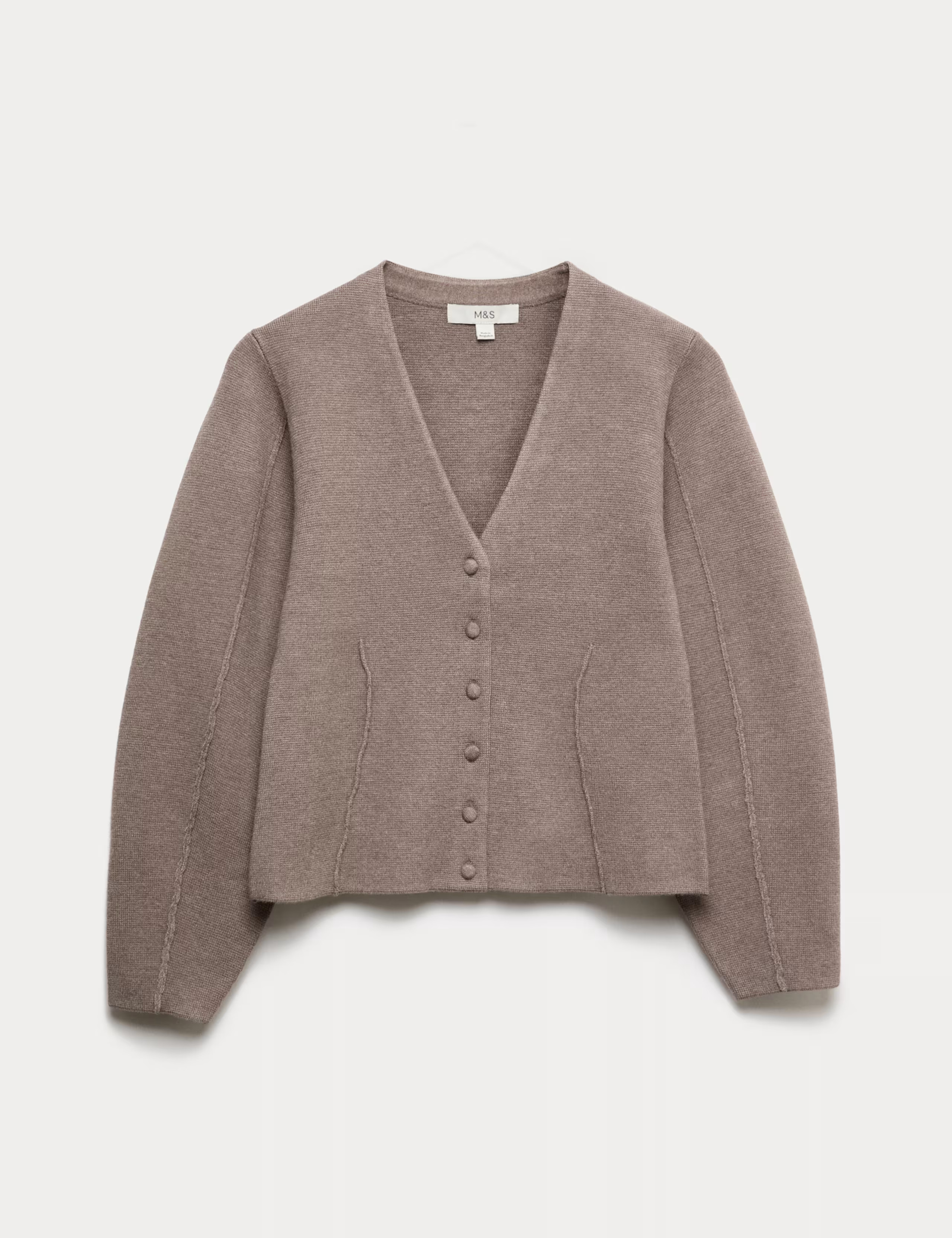 V-Neck Waisted Slim Fit Cardigan | Marks & Spencer (UK)