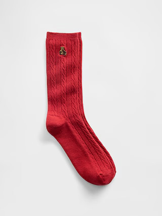 Brannan Bear Cable-Knit Crew Socks | Gap (US)