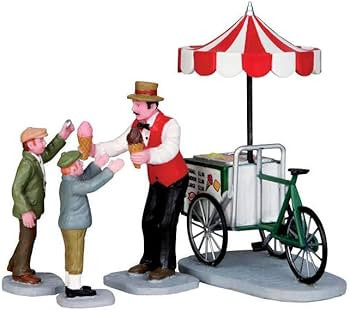 Lemax 32139 Gelato Cart Figure Set of 4 Christmas Village Figures Figurine Figurines Accessory | Amazon (US)