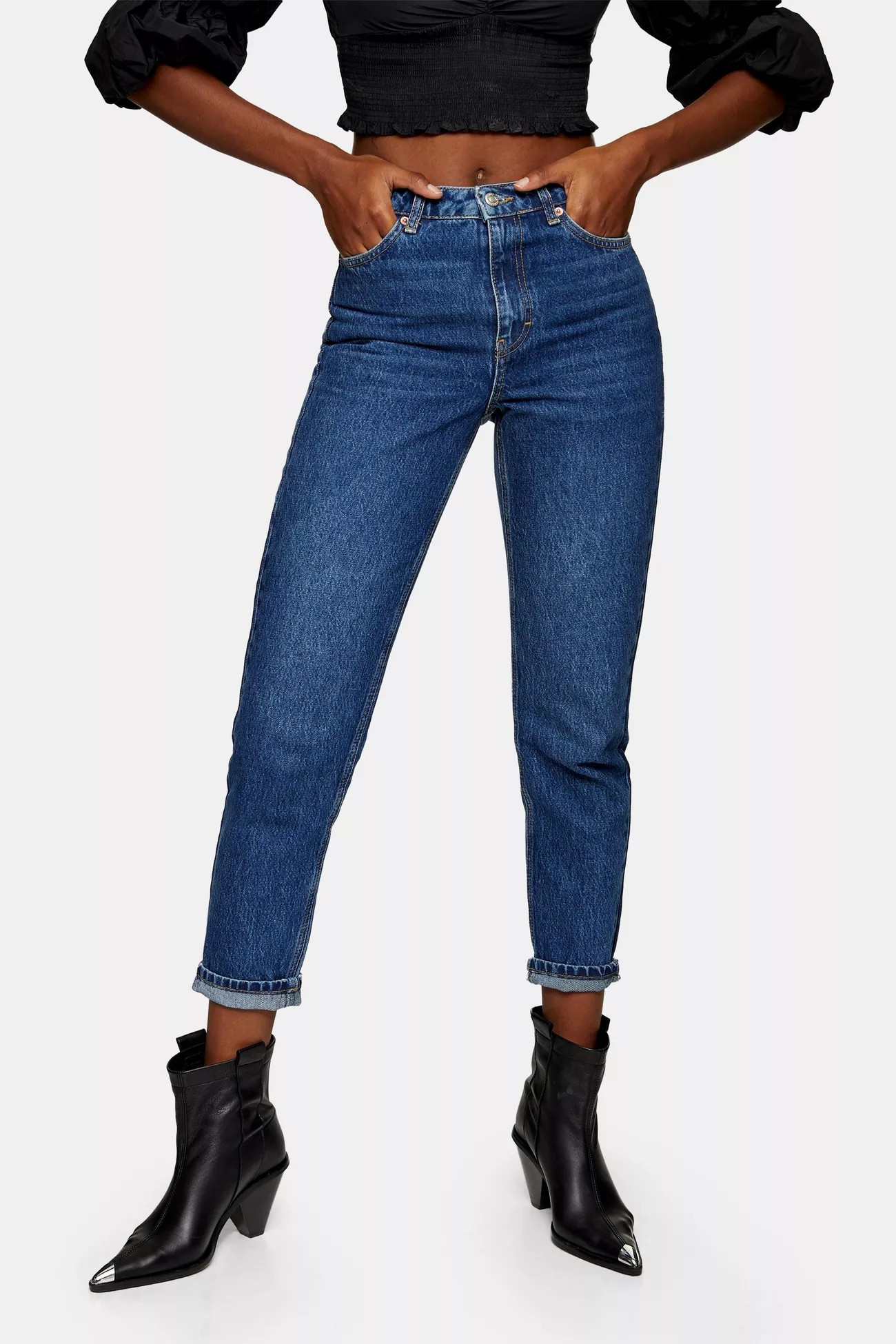 Bright Indigo Mom Tapered Jeans | Topshop UK